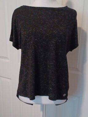 × Black Spalding Sparkle High-Low Tee Women's Size Small Petite
